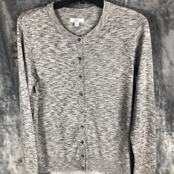 Croft and Barrow Woman's Cardigan Sweater Size Medium Long Sleeve Button Up - Picture 3 of 10
